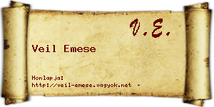 Veil Emese névjegykártya