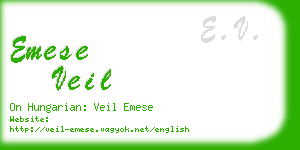 emese veil business card
